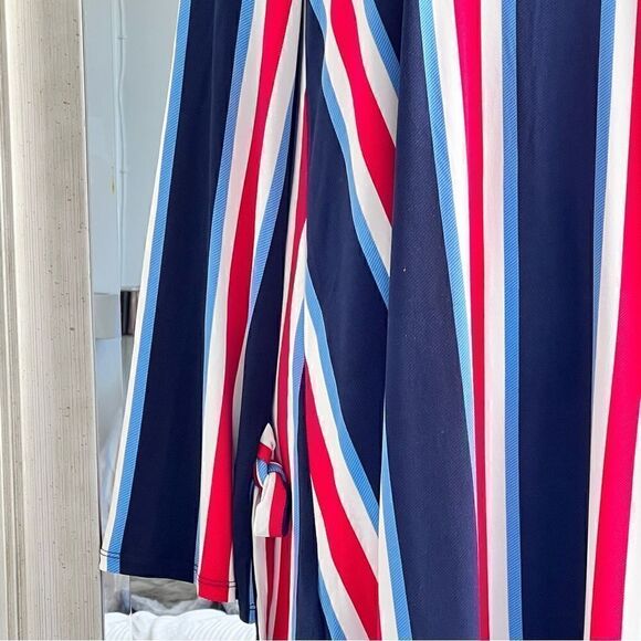 BCBGeneration Striped Wrist Tie A Line Dress Size S - Picture 3 of 7